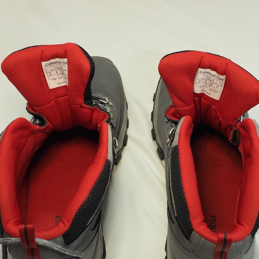 Columbia Boots Mens 13 Grey Newton Ridge Hiking Trail Trekking Omnigrip Lug Sole - Picture 8 of 10